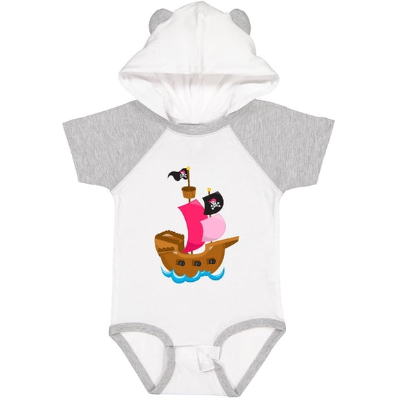 Inktastic Pirate ship Girls Baby Bodysuit