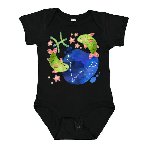 Inktastic Pisces Constellation Zodiac Sign Illustration Boys or Girls Baby Bodysuit