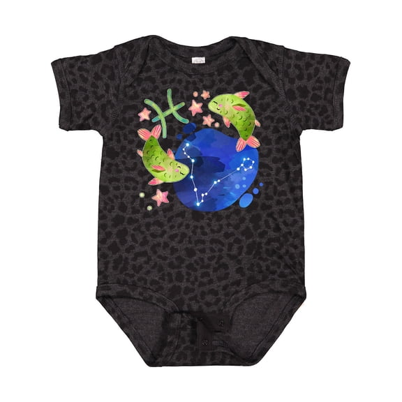 Inktastic Pisces Constellation Zodiac Sign Illustration Boys or Girls Baby Bodysuit