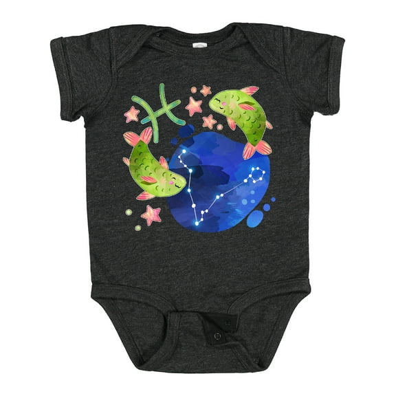 Inktastic Pisces Constellation Zodiac Sign Illustration Boys or Girls Baby Bodysuit
