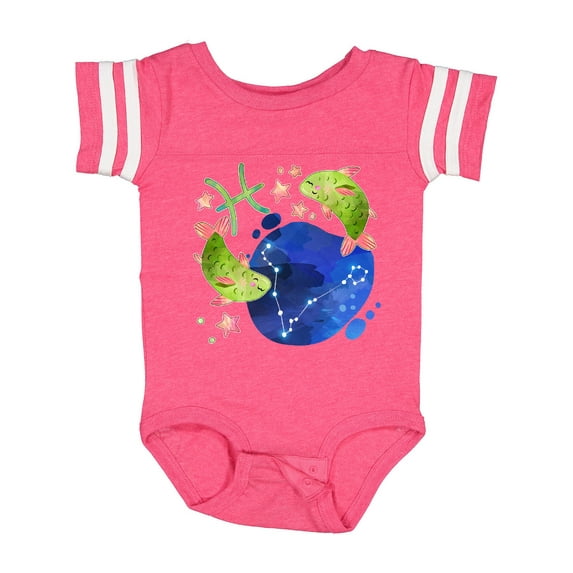 Inktastic Pisces Constellation Zodiac Sign Illustration Boys or Girls Baby Bodysuit