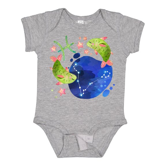 Inktastic Pisces Constellation Zodiac Sign Illustration Boys or Girls Baby Bodysuit