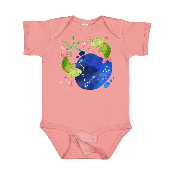 Inktastic Pisces Constellation Zodiac Sign Illustration Boys or Girls Baby Bodysuit