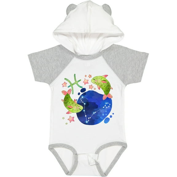 Inktastic Pisces Constellation Zodiac Sign Illustration Boys or Girls Baby Bodysuit
