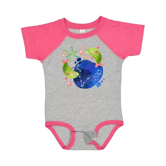Inktastic Pisces Constellation Zodiac Sign Illustration Boys or Girls Baby Bodysuit