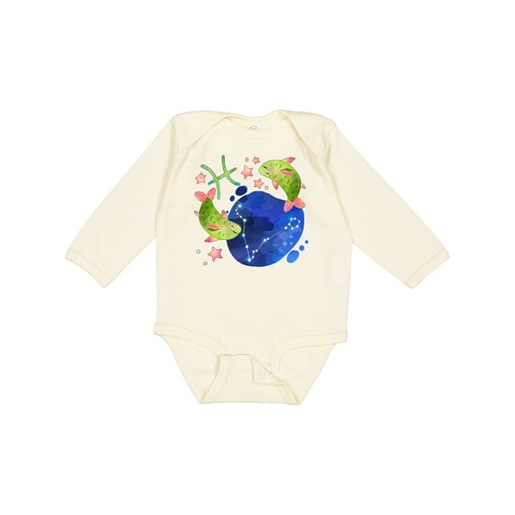 Inktastic Pisces Constellation Zodiac Sign Illustration Boys or Girls Long Sleeve Baby Bodysuit