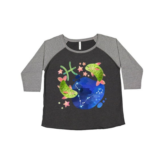 Inktastic Pisces Constellation Zodiac Sign Illustration Women's Plus Size T-Shirt