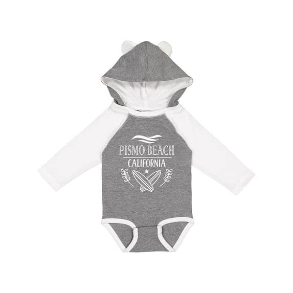 Inktastic Pismo Beach California Trip Surfing Boys or Girls Long Sleeve Baby Bodysuit