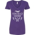 thumbnail image 1 of Inktastic Pismo Beach California Trip Surfing Women's V-Neck T-Shirt, 1 of 5