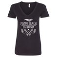 thumbnail image 1 of Inktastic Pismo Beach California Trip Surfing Women's V-Neck T-Shirt, 1 of 5