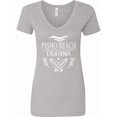 thumbnail image 1 of Inktastic Pismo Beach California Trip Surfing Women's V-Neck T-Shirt, 1 of 5