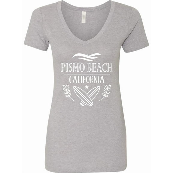 Inktastic Pismo Beach California Trip Surfing Women's V-Neck T-Shirt