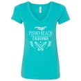 thumbnail image 1 of Inktastic Pismo Beach California Trip Surfing Women's V-Neck T-Shirt, 1 of 5