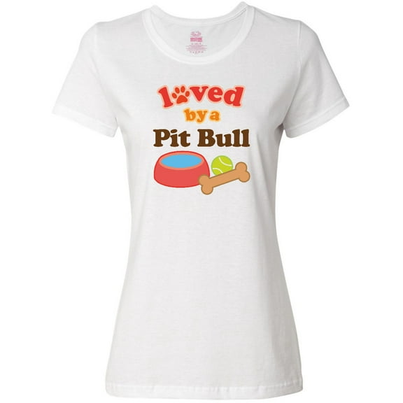 Inktastic Pit Bull Loved By A (Dog Breed) Women's T-Shirt