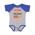 thumbnail image 1 of Inktastic Pit Bull Loved by a (dog Breed) Boys or Girls Baby Bodysuit, 1 of 5