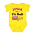 thumbnail image 1 of Inktastic Pit Bull Loved by a (dog Breed) Boys or Girls Baby Bodysuit, 1 of 5