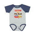 thumbnail image 1 of Inktastic Pit Bull Loved by a (dog Breed) Boys or Girls Baby Bodysuit, 1 of 5