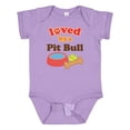 thumbnail image 1 of Inktastic Pit Bull Loved by a (dog Breed) Boys or Girls Baby Bodysuit, 1 of 5