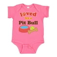 thumbnail image 1 of Inktastic Pit Bull Loved by a (dog Breed) Boys or Girls Baby Bodysuit, 1 of 5
