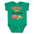 thumbnail image 1 of Inktastic Pit Bull Loved by a (dog Breed) Boys or Girls Baby Bodysuit, 1 of 5