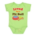 thumbnail image 1 of Inktastic Pit Bull Loved by a (dog Breed) Boys or Girls Baby Bodysuit, 1 of 5