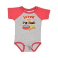 thumbnail image 1 of Inktastic Pit Bull Loved by a (dog Breed) Boys or Girls Baby Bodysuit, 1 of 5
