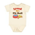 thumbnail image 1 of Inktastic Pit Bull Loved by a (dog Breed) Boys or Girls Baby Bodysuit, 1 of 5