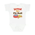 thumbnail image 1 of Inktastic Pit Bull Loved by a (dog Breed) Boys or Girls Baby Bodysuit, 1 of 5
