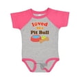 thumbnail image 1 of Inktastic Pit Bull Loved by a (dog Breed) Boys or Girls Baby Bodysuit, 1 of 5