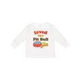 thumbnail image 1 of Inktastic Pit Bull Loved by a (Dog Breed) Boys or Girls Long Sleeve Toddler T-Shirt, 1 of 5