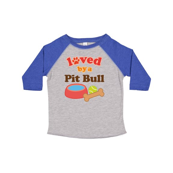 Inktastic Pit Bull Loved by a (dog Breed) Boys or Girls Toddler T-Shirt
