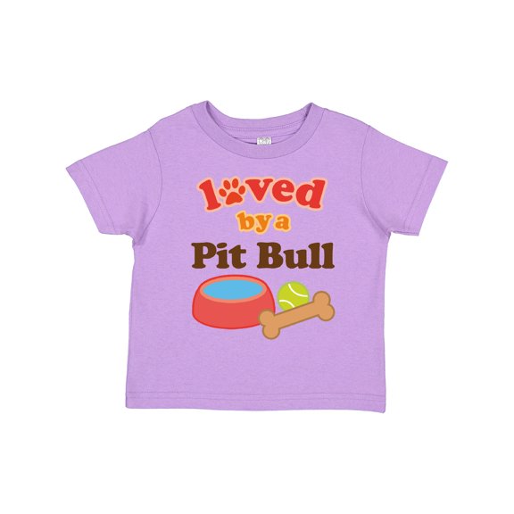 Inktastic Pit Bull Loved by a (dog Breed) Boys or Girls Toddler T-Shirt