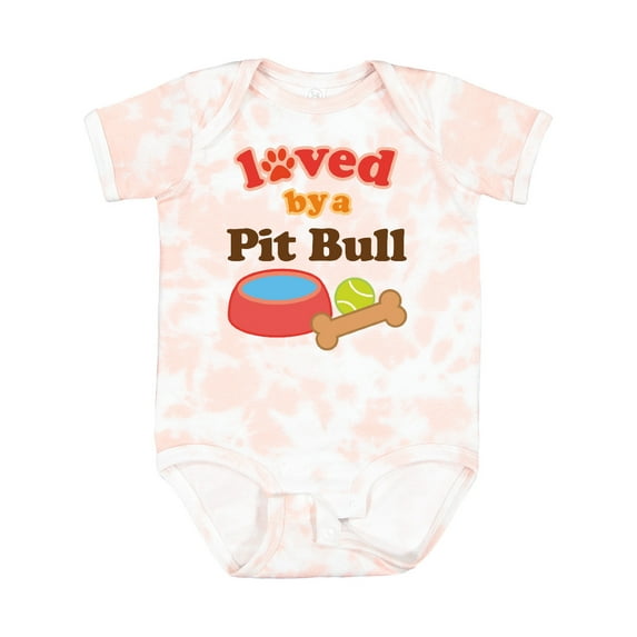 Inktastic Pit Bull Loved by a (dog Breed) Boys or Girls Baby Bodysuit