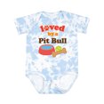 thumbnail image 1 of Inktastic Pit Bull Loved by a (dog Breed) Boys or Girls Baby Bodysuit, 1 of 5