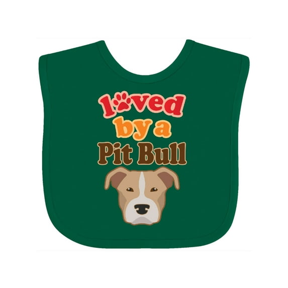 Inktastic Pit Bull Terrier Dog Lover Boys or Girls Baby Bib