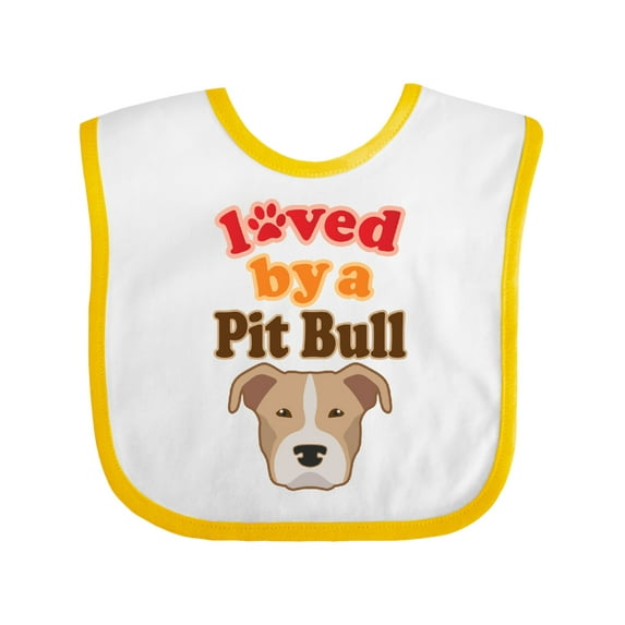 Inktastic Pit Bull Terrier Dog Lover Boys or Girls Baby Bib