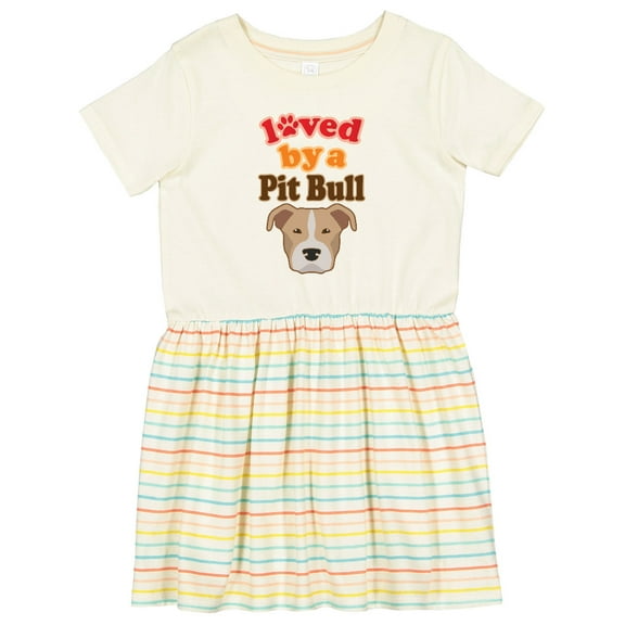 Inktastic Pit Bull Terrier Dog Lover Girls Toddler Dress
