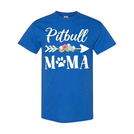 Inktastic Pitbull Mama with Arrow and Flowers T-Shirt