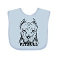 thumbnail image 1 of Inktastic Pitbull Sketch Portrait with Dog Breed Name Boys or Girls Baby Bib, 1 of 4