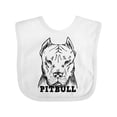 thumbnail image 1 of Inktastic Pitbull Sketch Portrait with Dog Breed Name Boys or Girls Baby Bib, 1 of 4