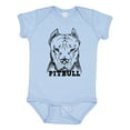 thumbnail image 1 of Inktastic Pitbull Sketch Portrait with Dog Breed Name Boys or Girls Baby Bodysuit, 1 of 5