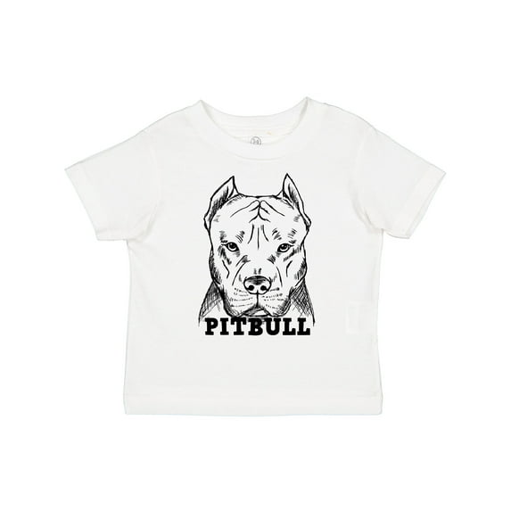 Inktastic Pitbull Sketch Portrait with Dog Breed Name Boys or Girls Toddler T-Shirt