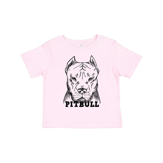 Inktastic Pitbull Sketch Portrait with Dog Breed Name Boys or Girls Toddler T-Shirt