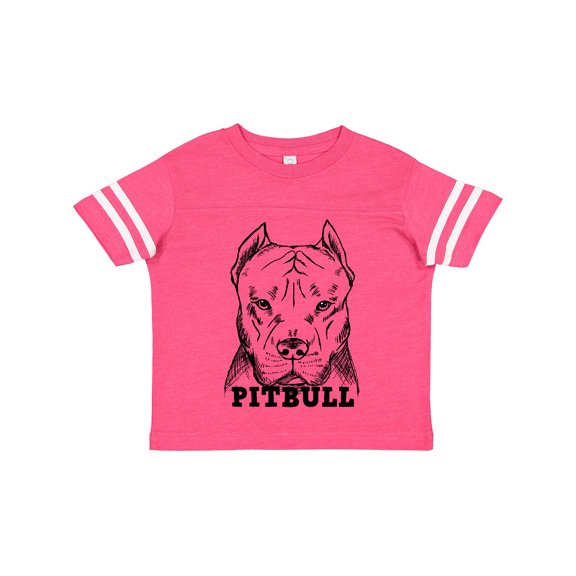 Inktastic Pitbull Sketch Portrait with Dog Breed Name Boys or Girls Toddler T-Shirt