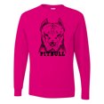 thumbnail image 1 of Inktastic Pitbull Sketch Portrait with Dog Breed Name Long Sleeve T-Shirt, 1 of 5
