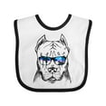 thumbnail image 1 of Inktastic Pitbull Sketch Portrait with Sunglasses Boys or Girls Baby Bib, 1 of 4