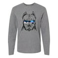 thumbnail image 1 of Inktastic Pitbull Sketch Portrait with Sunglasses Long Sleeve T-Shirt, 1 of 5