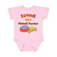 thumbnail image 1 of Inktastic Pitbull Terrier Loved by a (Dog Breed) Boys or Girls Baby Bodysuit, 1 of 5