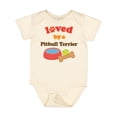 thumbnail image 1 of Inktastic Pitbull Terrier Loved by a (Dog Breed) Boys or Girls Baby Bodysuit, 1 of 5