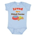 thumbnail image 1 of Inktastic Pitbull Terrier Loved by a (Dog Breed) Boys or Girls Baby Bodysuit, 1 of 5